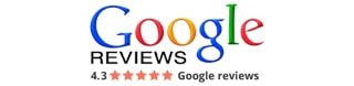 Google Reviews 4.3 satrs google reviews