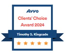 Avvo Clients' Choice Award 2024 | Timothy S. Kingcade | 5 Star