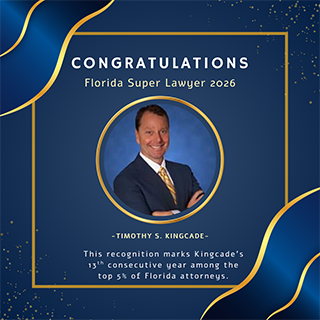 Timothy Kingcade - Florida Super Lawyers 2026 Congratulations